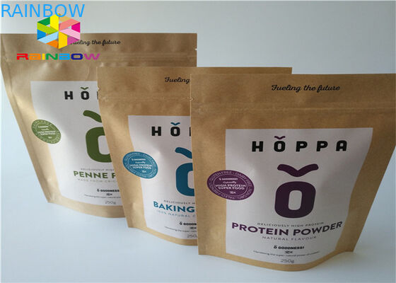 Klares Fenster fertigte Papiertüten aufbereitetes Brown-Kraftpapier für den Einkauf besonders an