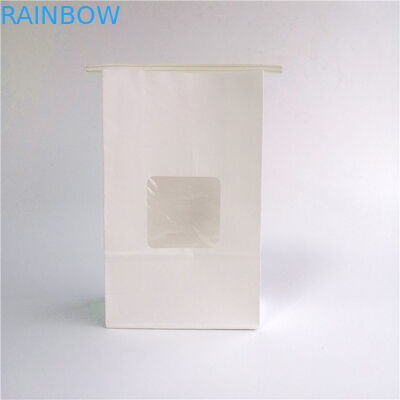 Zinn-Bindungs-Brown-Seiten-Keil kundengebundenes Papiertüte-fettdichtes langlebiges Gut mit Fenster