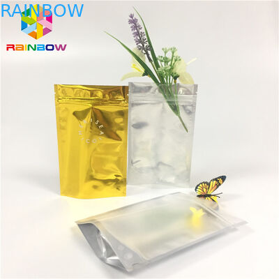 Klarer vorderer Doypack-Folien-Beutel, der Plastik-Zipverschluss-Taschen-kosmetisches Beispielkissen verpackt