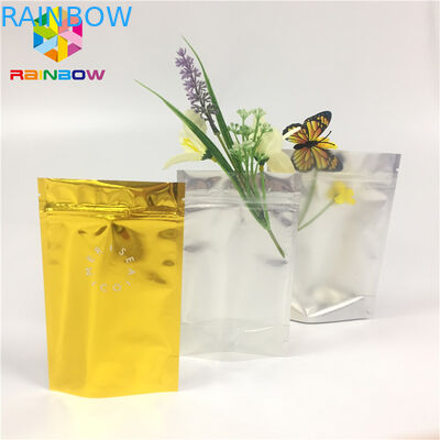 Klarer vorderer Doypack-Folien-Beutel, der Plastik-Zipverschluss-Taschen-kosmetisches Beispielkissen verpackt