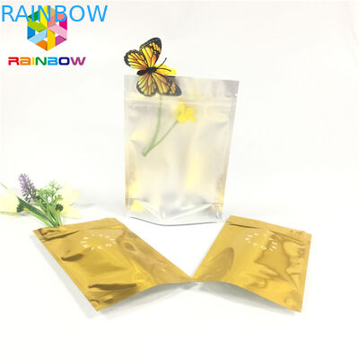 Klarer vorderer Doypack-Folien-Beutel, der Plastik-Zipverschluss-Taschen-kosmetisches Beispielkissen verpackt