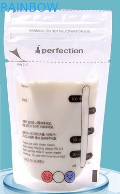 Wiederverwendbare Plastikbeutel, die kundenspezifischen vorsterilisierten Baby-Muttermilch-Speicher verpacken
