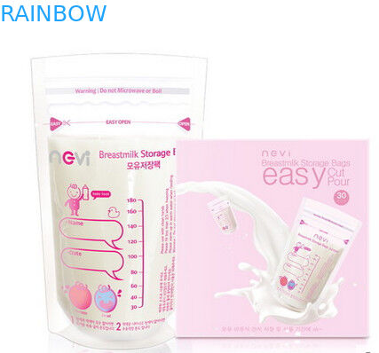 Doppelt stehen Sie oben Reißverschluss-Beutel, Heißsiegel-Verpackentaschen-Muttermilch-Speicher