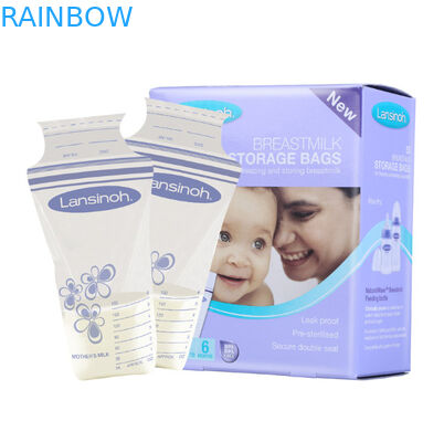 Doppelt stehen Sie oben Reißverschluss-Beutel, Heißsiegel-Verpackentaschen-Muttermilch-Speicher