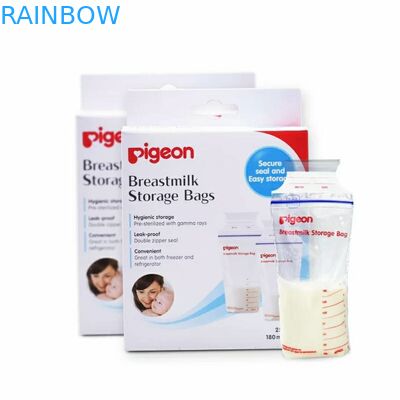 Doppelt stehen Sie oben Reißverschluss-Beutel, Heißsiegel-Verpackentaschen-Muttermilch-Speicher