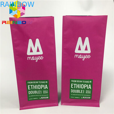 Der verpackende Aluminiumfolie-Beutel, stehen oben Kaffee-Taschen-flache Unterseite mit Ventil