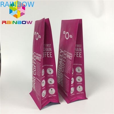 Der verpackende Aluminiumfolie-Beutel, stehen oben Kaffee-Taschen-flache Unterseite mit Ventil