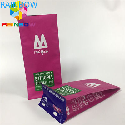 Der verpackende Aluminiumfolie-Beutel, stehen oben Kaffee-Taschen-flache Unterseite mit Ventil