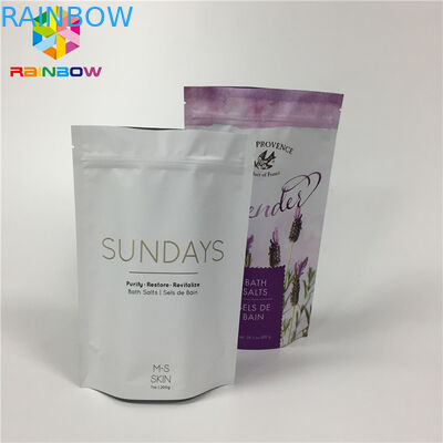 Die Mattlamellierte aluminiumfolie stehen oben Reißverschluss-Beutel für trockene Lebensmittelverpackung