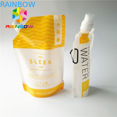 Plastikgetränkestehen flüssige Tüllen-Taschen, Fruchtsaft-Getränk oben Beutel mit Kappe