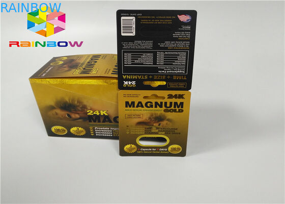 Verpackung Plastikder flaschen-Blasen-Einsatz-Karten-männliche Verbesserungs-Pillen-3d von den Karten/vom Schaukarton