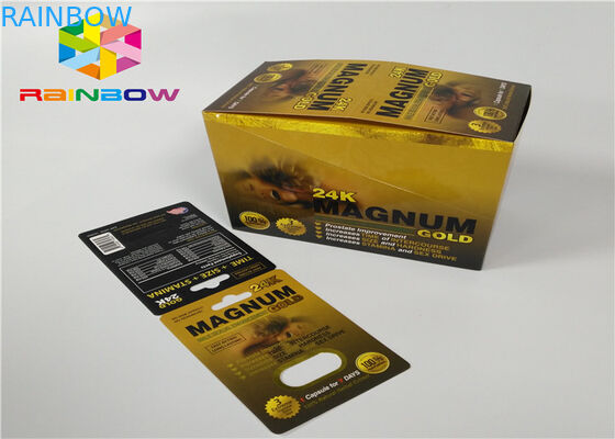 Männliche Verbesserungs-Pillen-Blisterpackung, die Blasen-Karte des Nashorn-3D für Kapsel-Paket verpackt