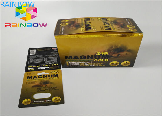 Männliche Verbesserungs-Pillen-Blisterpackung, die Blasen-Karte des Nashorn-3D für Kapsel-Paket verpackt