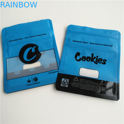 Runtz-Taschen-Kräuterweihrauch-mit Reißverschluss verpackende Aluminiumfolie-HAUSTIER kundengebundene Größe