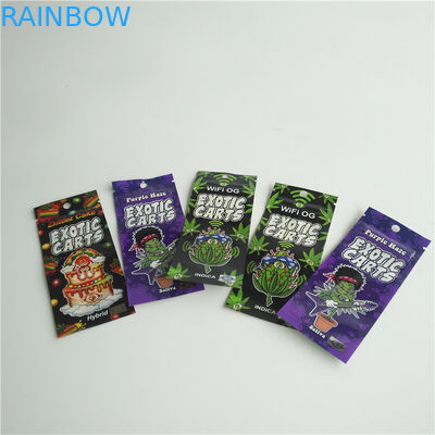 Kundenspezifische Folie druckte Stift-die Patrone der Reißverschluss-Taschen-1ml Vape, die mit Fenster verpackt