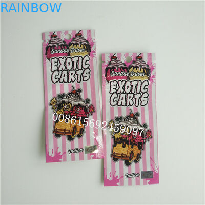 Kundenspezifische Folie druckte Stift-die Patrone der Reißverschluss-Taschen-1ml Vape, die mit Fenster verpackt