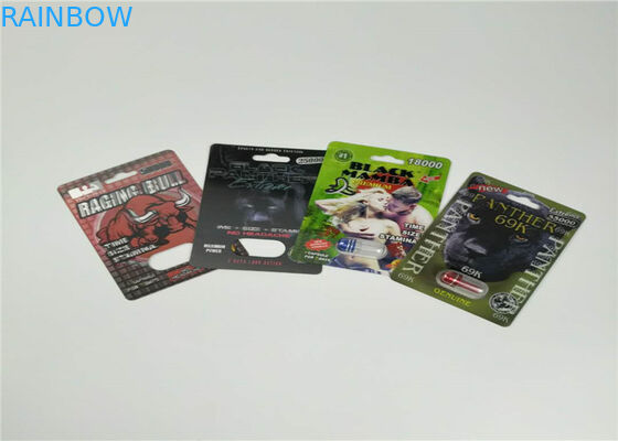 Schieben Sie Blasen-Karten-die verpackenden männlichen Verbesserungs-Pillen, die Verpackung der Sex-Pillen-3d verpacken