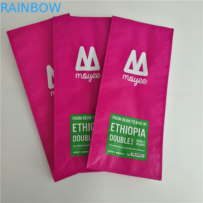 Flache Unterseiten-Mattgewohnheit druckte stehen oben lamellierte M Kaffee-Taschen des Beutel-Keil-Aluminium