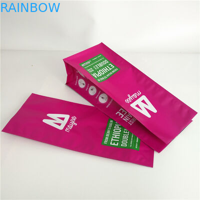 Flache Unterseiten-Mattgewohnheit druckte stehen oben lamellierte M Kaffee-Taschen des Beutel-Keil-Aluminium