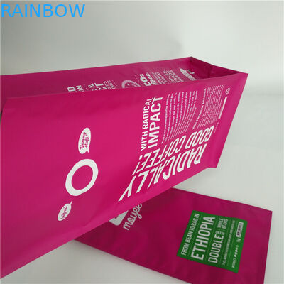 Flache Unterseiten-Mattgewohnheit druckte stehen oben lamellierte M Kaffee-Taschen des Beutel-Keil-Aluminium