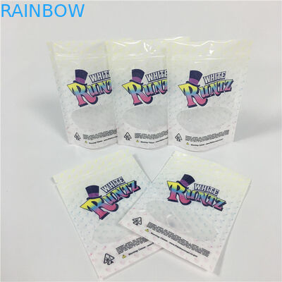 Weißer Runtz-Geruch-Beweis stehen oben die Beutel-Unkraut-Taschen, die Taschen Plastik Doypack verpacken