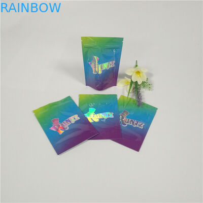 Unkraut-Folien-Beutel-beschriften Verpackentaschen-kundenspezifische Witze Runtz Plastik oben Pakete dauerhaft