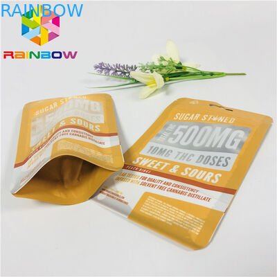 Wiederverwendbare Plastik stehen oben Reißverschluss-Beutel Matt, der vorderes klares Fenster beendet wird