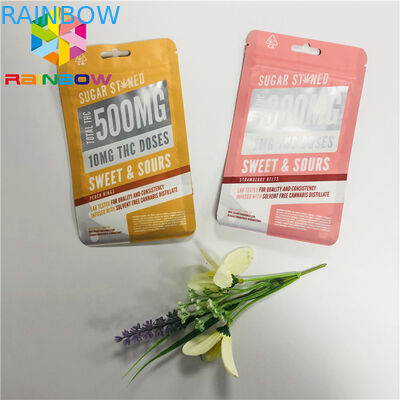 Wiederverwendbare Plastik stehen oben Reißverschluss-Beutel Matt, der vorderes klares Fenster beendet wird