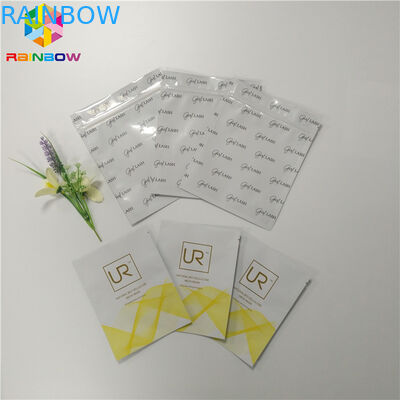 Biologisch abbaubare Plastikfolie sackt die drei Seite Siegelgesichtsmaske ein, die für Kosmetik verpackt