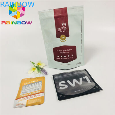 Feuchtigkeits-Sperren-Aluminiumfolie stehen oben Beutels-Kaffeebohne-Reißverschluss-Plastik
