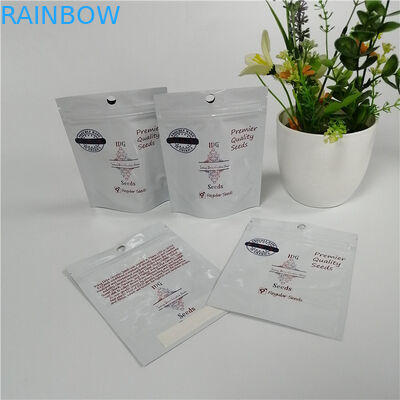 Selbst-Stand-Unkraut-Samen-Plastik- Reißverschluss sackt Gewohnheit Druck-Matt-Schwarz-Folien-Beutel ein