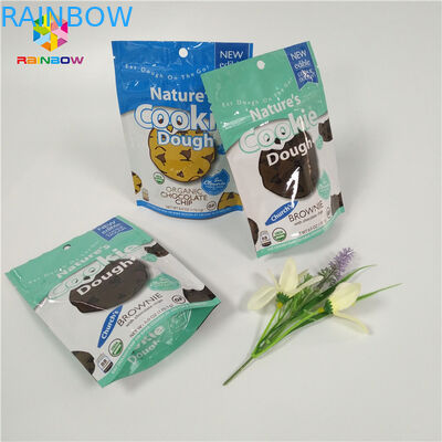 Bunte kleine Aluminiumfolie-Nahrungsmittelverpackungs-Taschen Plastik machen Verschluss für Keks/trockene Frucht Reißverschluss zu