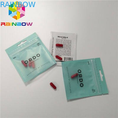 Seitendichtung Siegelfolien-Beutel-verpackendes Aluminiumfolie-kundenspezifisches Drucken der pillen-3 mit Reißverschluss