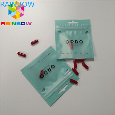 Seitendichtung Siegelfolien-Beutel-verpackendes Aluminiumfolie-kundenspezifisches Drucken der pillen-3 mit Reißverschluss