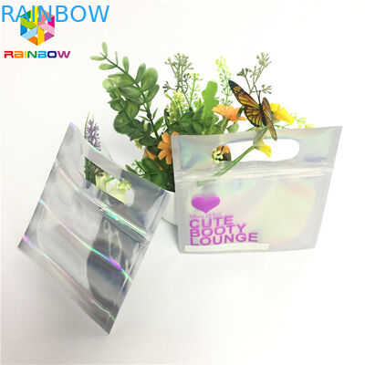 Digital-Druck-Folien-Beutel, der klare vordere Hologramm-Zipverschluss-Tasche für kosmetische Probe verpackt
