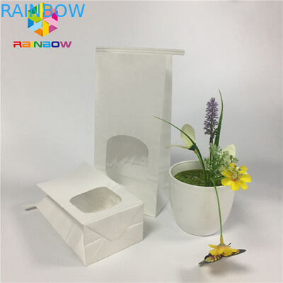 Fettdichte Imbiss-Tasche, die einfache Fenster-Tasche des Weißbuch-freien Raumes mit Zinn-Bindung verpackt