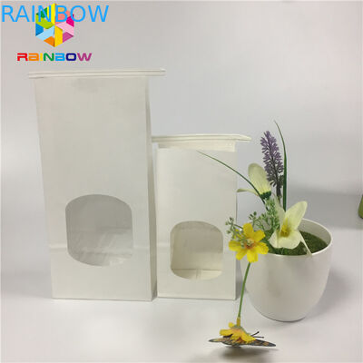 Fettdichte Imbiss-Tasche, die einfache Fenster-Tasche des Weißbuch-freien Raumes mit Zinn-Bindung verpackt