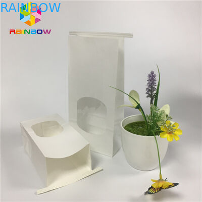 Fettdichte Imbiss-Tasche, die einfache Fenster-Tasche des Weißbuch-freien Raumes mit Zinn-Bindung verpackt