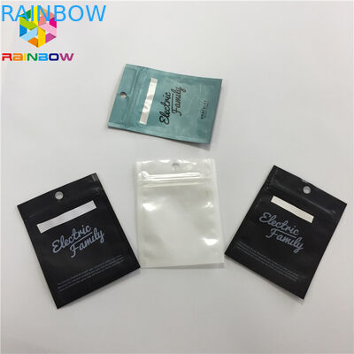 Klare vordere Plastik-Plastik mit Reißverschlussstehen oben Seitendichtung der Beutel-drei für USB-Kabel