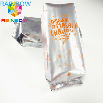 Lamellierte Plastikbeutel, die Seitenkeil-Heißsiegel-Vakuummassen-Tee-Ventil-Tasche verpacken