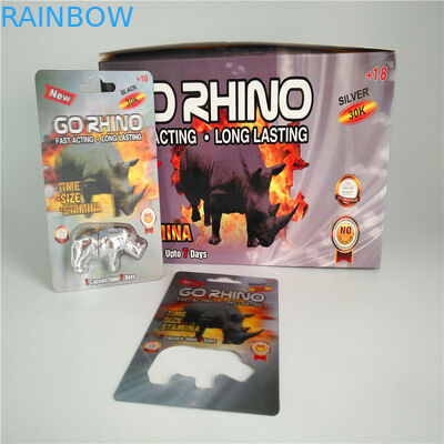 Schieben Sie Karten-Verpackentaschen der Blisterpackungs-Verpacken-Einsatz-Karten-männliche Verbesserungs-Pillen-3D