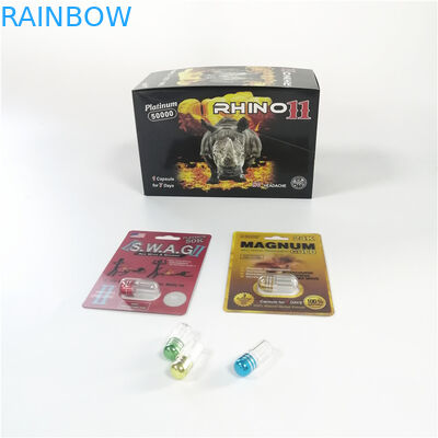Effekt-Sex-Pillen-Nashorn des schwarzer Panther-Blasen-Verpackenpillen-Papierkasten-3D 69 9000