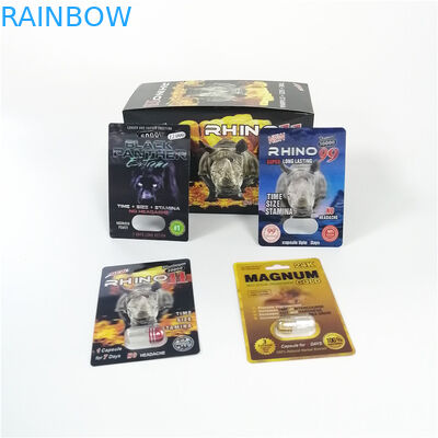 Männliche Verbesserungs-Medikations-Blisterpackung, die schwarze Grafikkarte Mutter-Premier Zen Paper verpackt