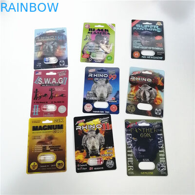 Premizen kardiert Kapsel-die Blase der Karten-3D, die für männliche Verbesserungs-Pillen verpackt