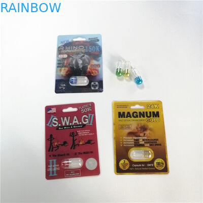 Sexuelle Leistungs-Verbesserungs-Pillen-Blisterpackungs-Verpackenkarte mit Schaukarton