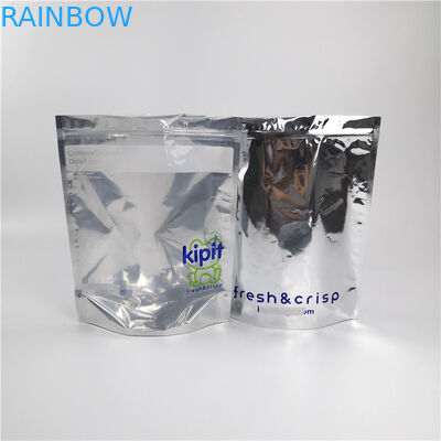 Laser-Film-kosmetische Verpackentasche stehen oben das Beutel kundengebundene Logo, das langlebiges Gut druckt