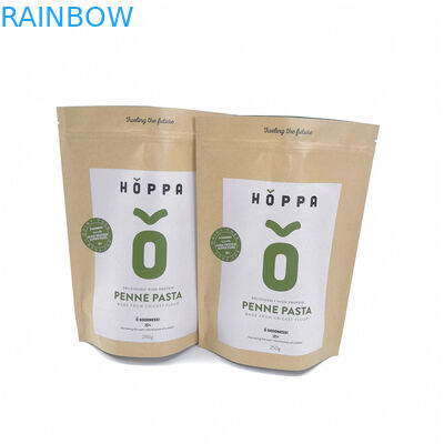 Kraftpapier-Taschen-Verpackennahrung Eco stehen freundliche oben Brot/Süßigkeit/Früchte Zipperfor