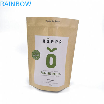 Kraftpapier-Taschen-Verpackennahrung Eco stehen freundliche oben Brot/Süßigkeit/Früchte Zipperfor