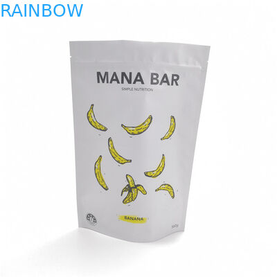 Weiße Matt stehen oben den Beutels-wiederversiegelbare Nahrungsmittelsicheren Grad, der mit Reißverschluss besonders angefertigt wird