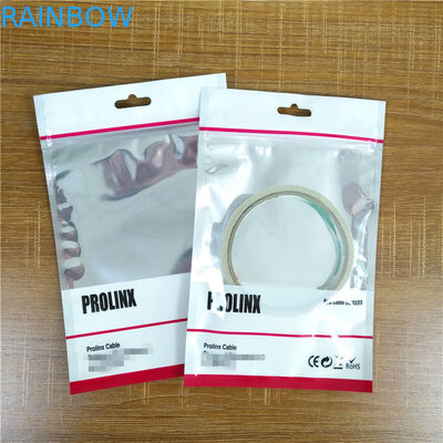 USB-Kabel-mit Reißverschluss Plastikbeutel, die wiederversiegelbare Handy-Fall-Taschen mit Griff verpacken